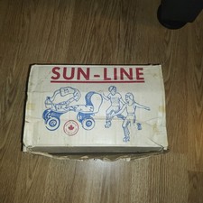 Vintage Old Roller Skates Sun Line Original Box Only. Made In Canada