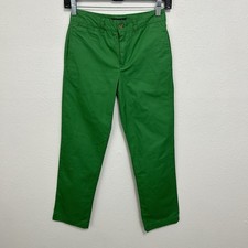 Polo Ralph Lauren Pants Boys Straight Chino Kelly Green Cotton Youth 10 Preppy