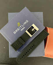 Breitling Black Diver Pro rubber strap - 22 MM - with Buckle Silver - OEM