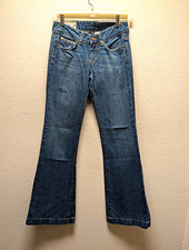 Vintage Three Girls by Fossil Jeans Size 25 Low Rise Bootcut Blue Denim USA Made