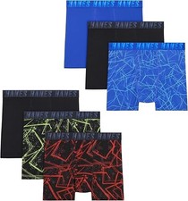 Hanes Boys' Moves Breathable Boxer Brief Underwear, Performance Stretch 6-Pack