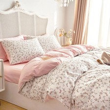 - Floral Duvet Cover Set, Coquette Cottagecore Aesthetic Cute Flower Pattern ...
