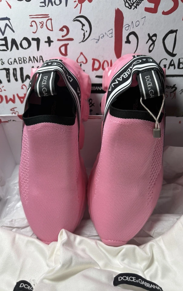 Zapatillas Mujer Dolce & Gabbana Rosa Bassa Maglina Talla 36.5 Hechas en Italia Foto 3 de 4