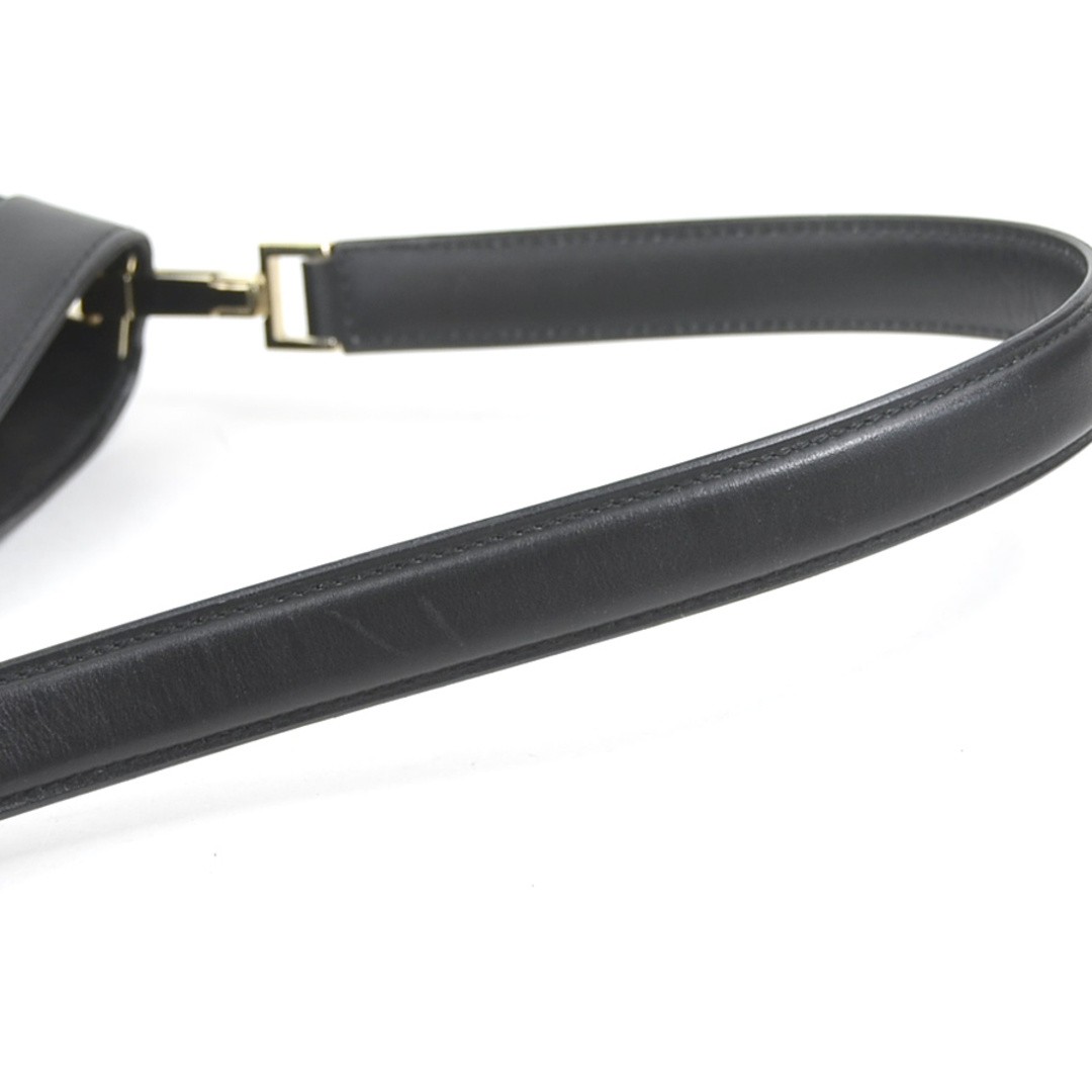 Gucci GG Canvas Leather Shoulder Bag Black Silver Used, 26x27cm thumbnail 8