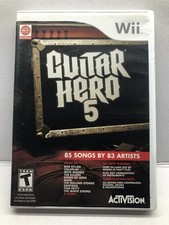 Guitar Hero 5 (Nintendo Wii, 2009) Complete w/Manual -Tested - Free Ship