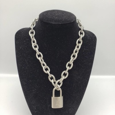 Authentic Louis Vuitton Lock & Key w/ Unbranded Stainless Steel Chain