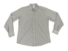 Brooks Brothers Shirt Mens 16 34/35 Gray Stripe Regent Non Iron Stretch Dress