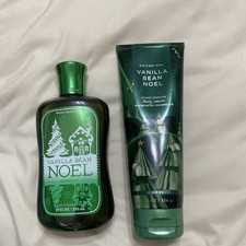 Vanilla Bean Noel 10 oz Body Wash  8 oz Body Cream New Bath  Body