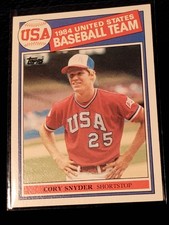 1985 Topps Baseball - #403 Cory Snyder - United States 1985 Olympic Baseball 