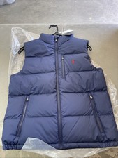 POLO RALPH LAUREN BOYS QUILTED DOWN PUFFER VEST NAVY BLUE SIZE L14-16NEW