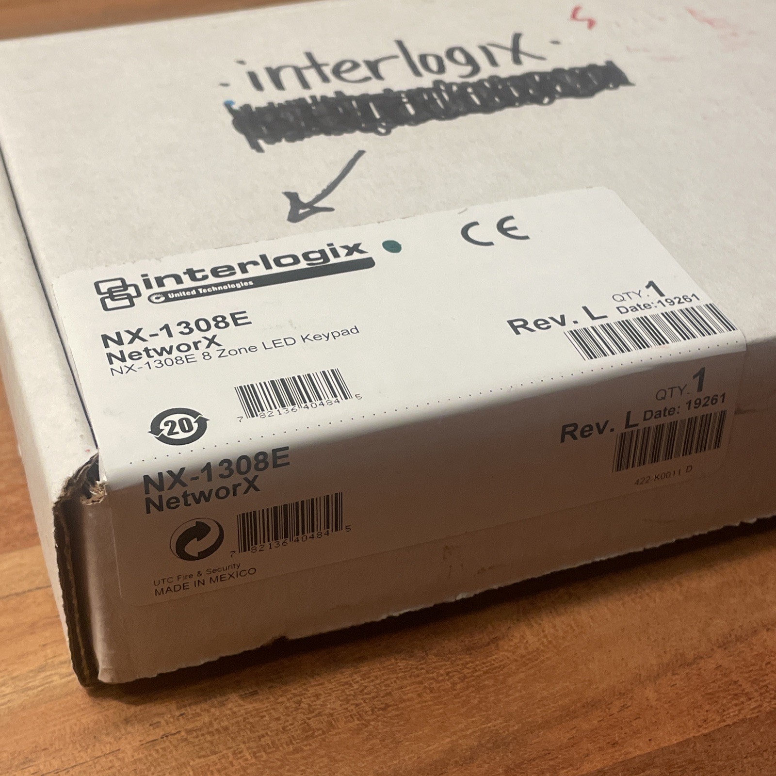 Interlogix GE Networx 8-Zone Led Security Alarm Keypad (NX-1308E) New Open Box