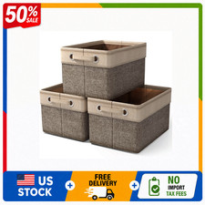 Sorbus 15 Inch Collapsible Storage Bins with Handles 3-Pack