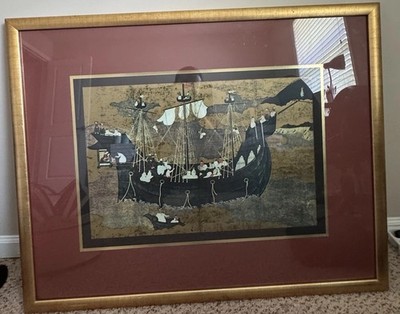 Painting of A Portuguese Ship Entering A Japanese Harbor