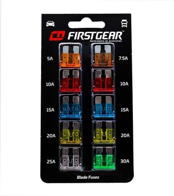 FirstGear Flachsicherungen UNI Ersatzsicherungen 10st. Blister