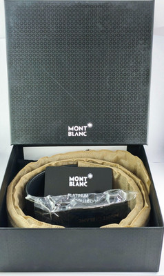 Montblanc Special Edition Black Color Men's Leather Belt With Box / Free Shipp.