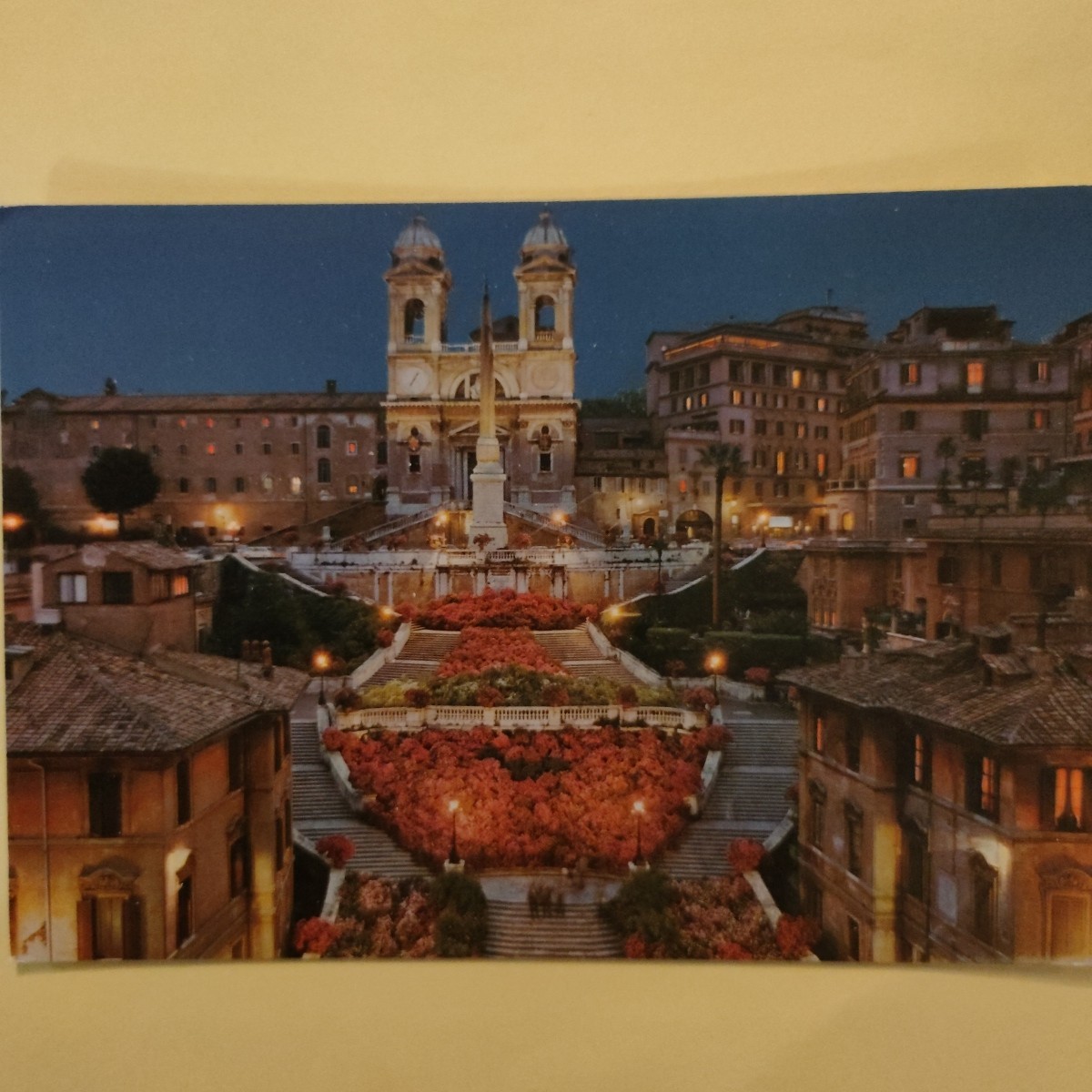 ROMA - TRINITA' DEI MONTI  CARTOLINA A COLORI SCRITTA -   - COLLEZIONE
