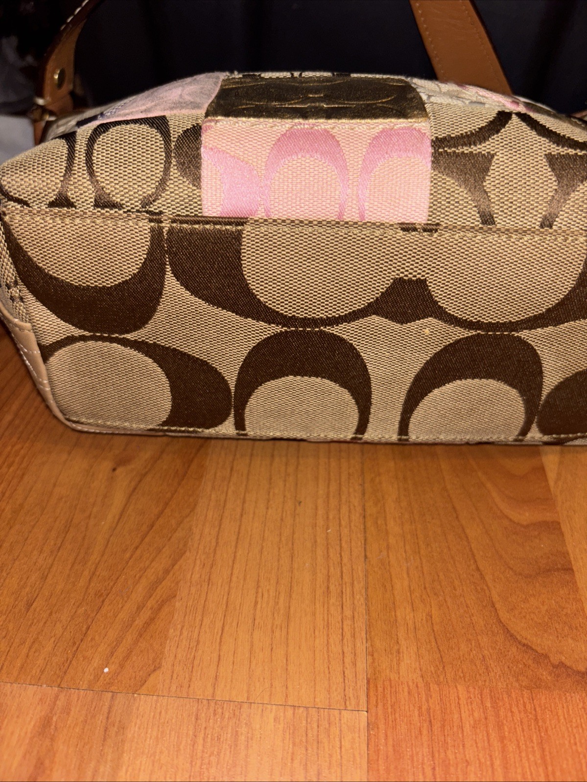 COACH patchwork vanity accessory pouch 11708 Used… - image 7