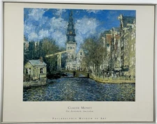 Claude Monet The Zuiderkerk Amsterdam Print Canal Church Landscape Print Framed
