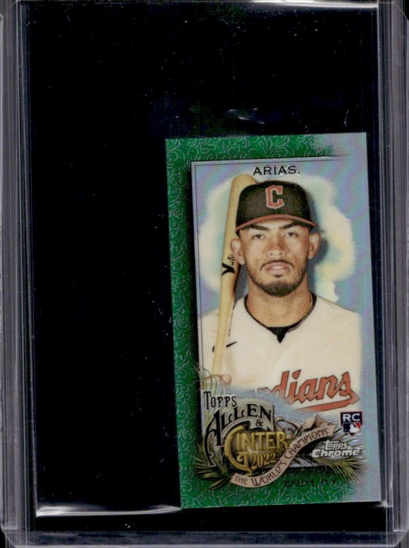 2022 Topps Allen & Ginter Chrome Gabriel Arias Mini RC Green Refractor #/99