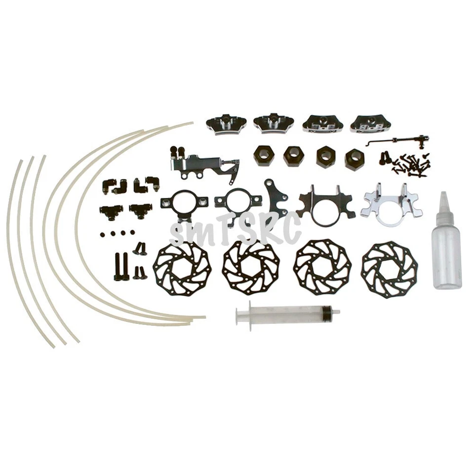 Metal Four Wheel Hydraulic Brake Kit For 1/5 ROVAN ROFUN RF5 F5 MCD XS5 RR5  - Image 2 of 4
