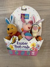Vintage Mattel Disney Winnie the Pooh Easter Pooh-rade Plush Set 1997