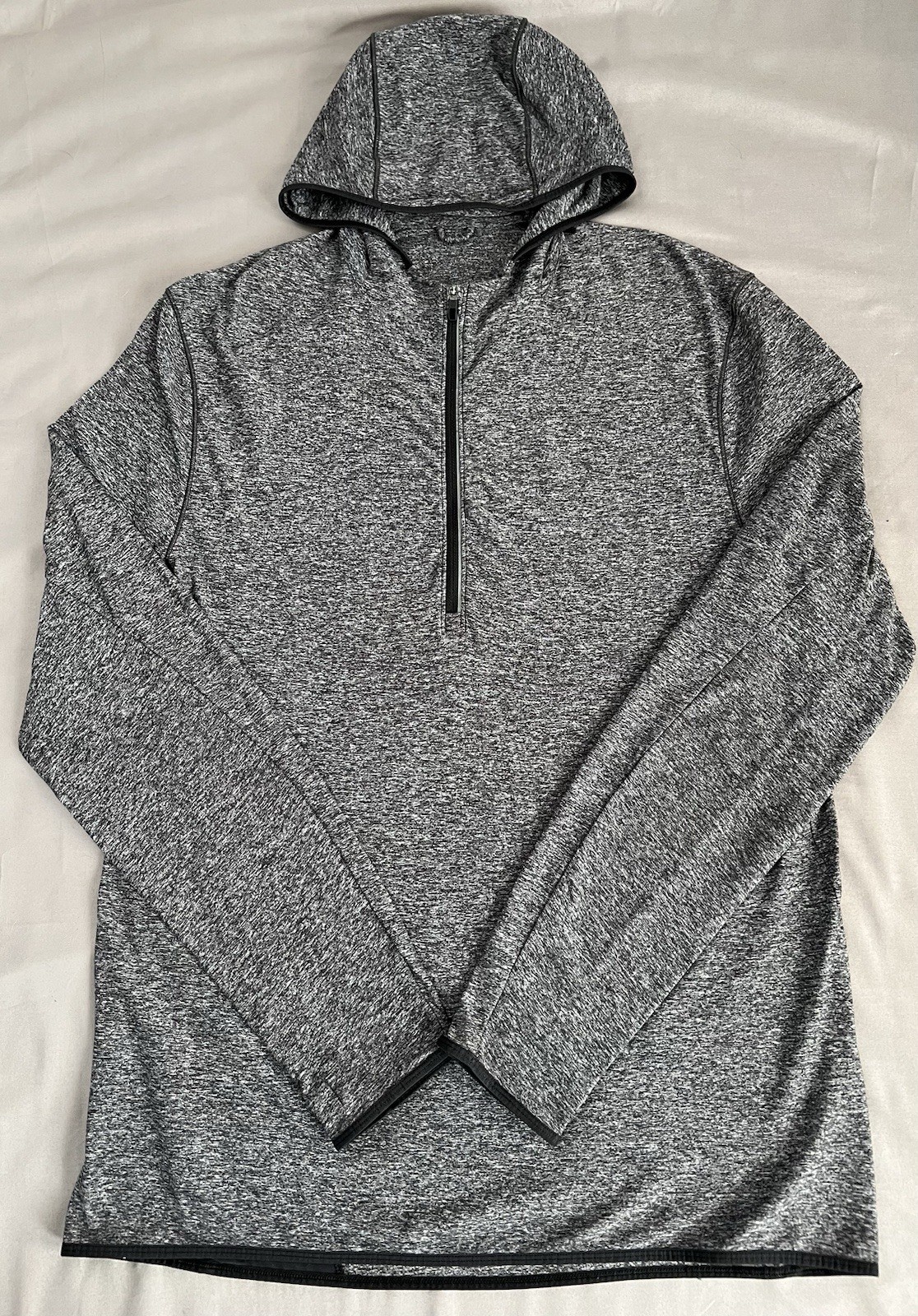Lululemon Surge Hoodie Mens Large L Gray Warm Zip Pullover Lightweight Gym