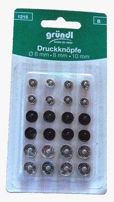 GRÜNDL Druckknöpfe 24 Stück mehrere Farben