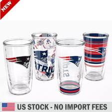 Tervis NFL New England Patriots Assorted 16oz Classic Tumbler, 4-Pack Gift Set