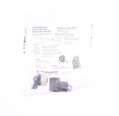 HIRSCHMANN ELWIKA 4012 PG7 933 172-100 M12 FEMMALE 4pole ! NEW !
