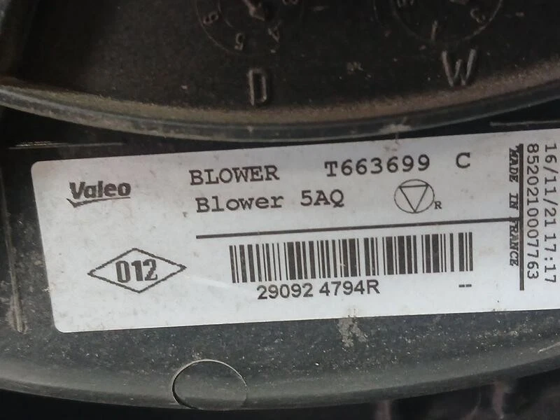 290924794R Electric Fan for RENAULT KANGOO EXPRESS 2008 5069014 - Image 2 of 4