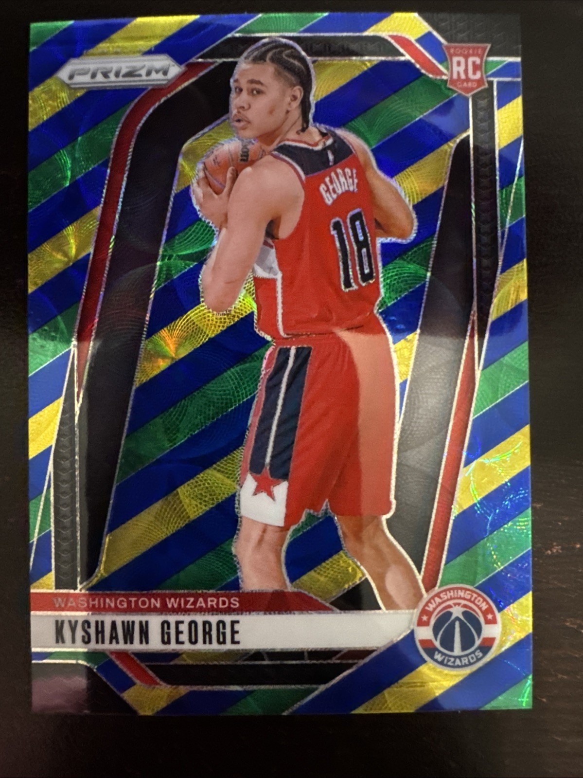 2024-25 Panini Prizm Kyshawn George RC Choice Blue Yellow Green Rookie SP #257