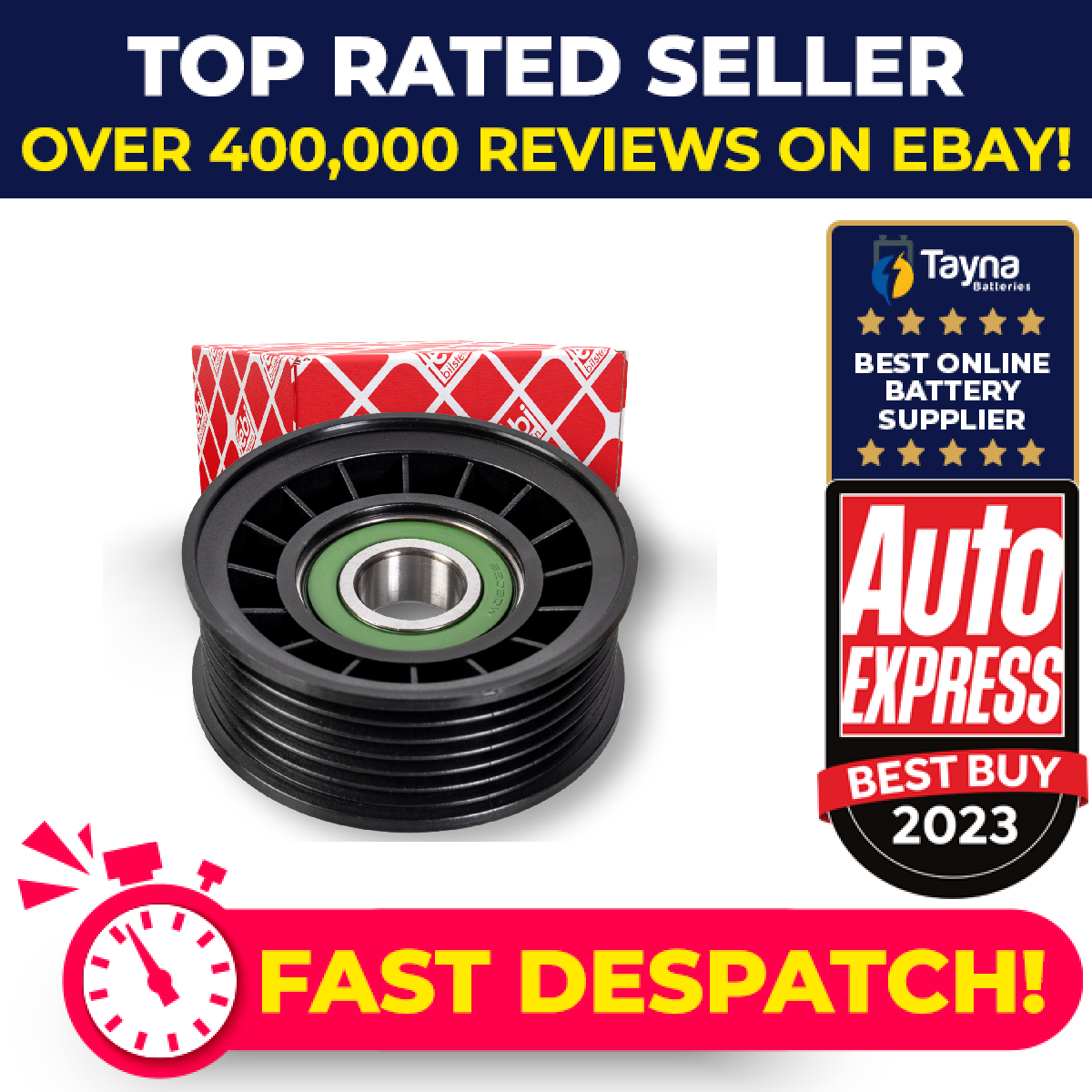 Aux Belt Idler Pulley fits FORD FIESTA Mk6 TDCi 1.6D 2008 on Guide Deflection