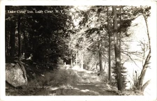 Lake Clear Inn Lake Clear NY RPPC Real Photo Postcard Posted 1957