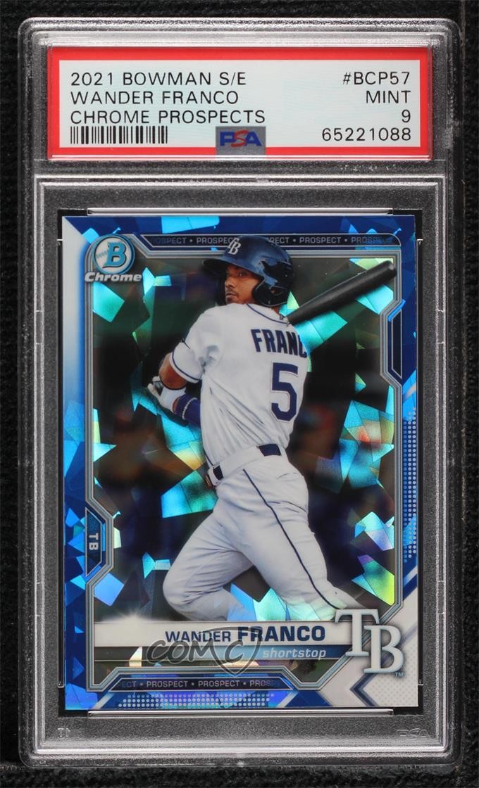 2021 Bowman BOWMAN SAPPHIRE EDITION CHROME PROSPECTS #BCP57 Wander Franco front