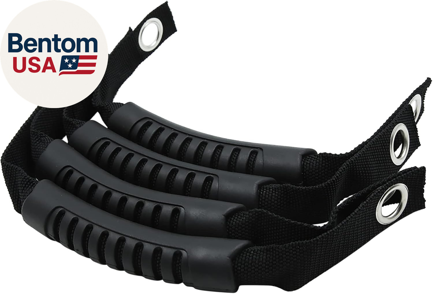 Car Rear Seat Grab Handle for Jeep Wrangler 2007-2018 Nylon Black (Set of 4)