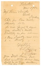 1886 Palatka Florida Handwritten Letter Milk Butter Order Ferris & Smith Grocers