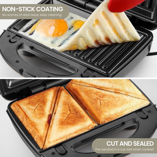 SUPERLEX 4IN1 Panini Grill Doughnut Maker Sandwich Waffle Machine Non