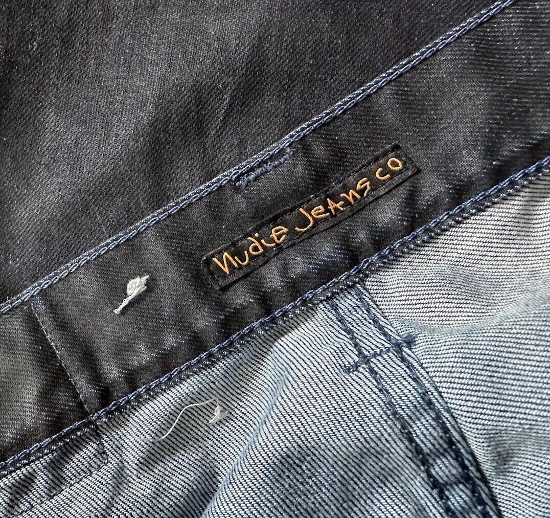 Nudie Jeans Thin Finn Black Coated Indigo Denim / Men's Size