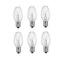 Night Light Bulb Replacement Clear Bulbs 120v 6pc