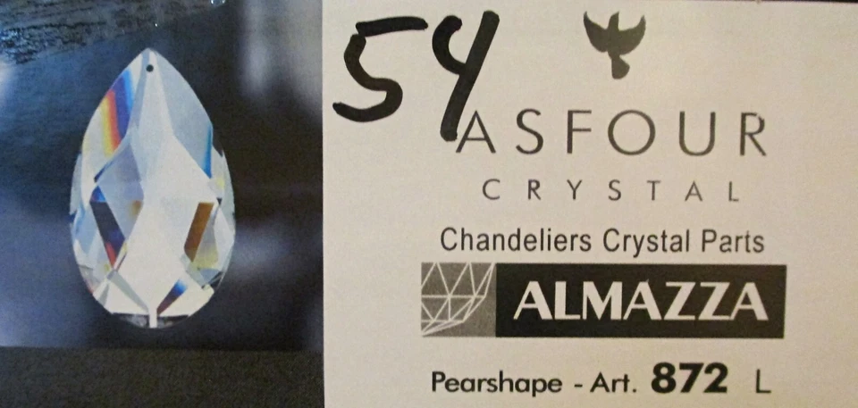 1 Wachtel 89 x 51 mm, Kristallanhänger, Fensterschmuck,  Asfour Crystal, #56 - Bild 2 von 3