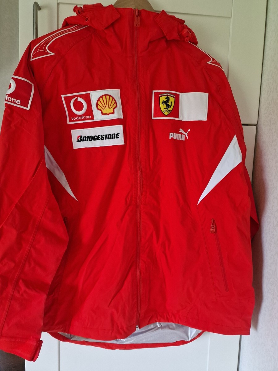 ウェア Authentic Ferrari F1 Raincoat rare Ferrari F1 Puma Team Rain jacket Vodafone 2004 - Size: Xtra Large