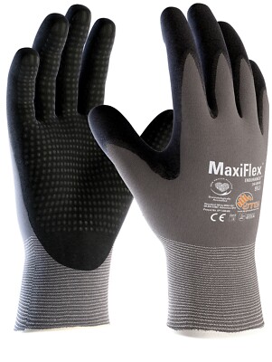 34-844 Endurance ATG MaxiFlex Strick-Nylon-Nitril-Noppen grau  144 Paar Gr 6-12