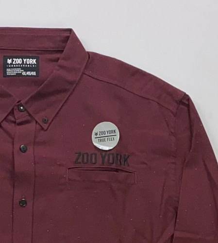 Men's Big & Tall Zoo York Unbreakable True Flex Button-Up Long Sleeve Shirt 4XL - Picture 2 of 3