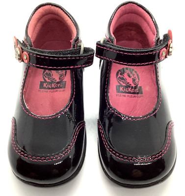 Kickers baby Black Patent Leather Mary Jane USA 5 EURO 20