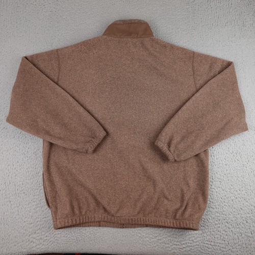 Vintage LL Bean Jacket Mens Large Tall Brown Fleece Full Zip Hiking Made In USA - Picture 7 of 11
