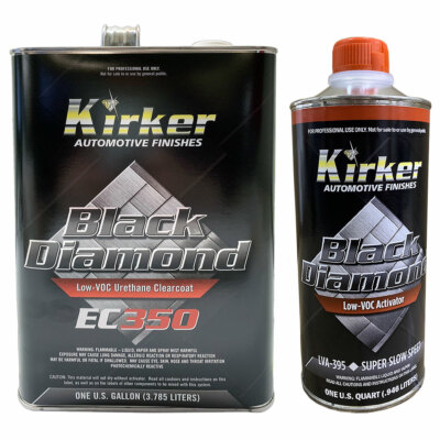 1 Gallon Kirker Black Diamond Low VOC Clear Coat EC350 with Super Slow Activator