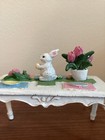 Miniature Metal Doll House Furniture Or Collectible Easter Table — photo 6