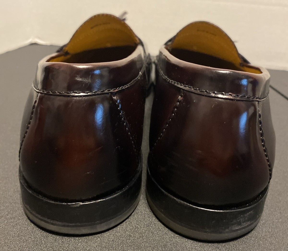 Cole Haan  Pinch Tassle Shawl Loafers MENS 11D Mahogany Black Two Tone *READ* Vintage Men main image 3