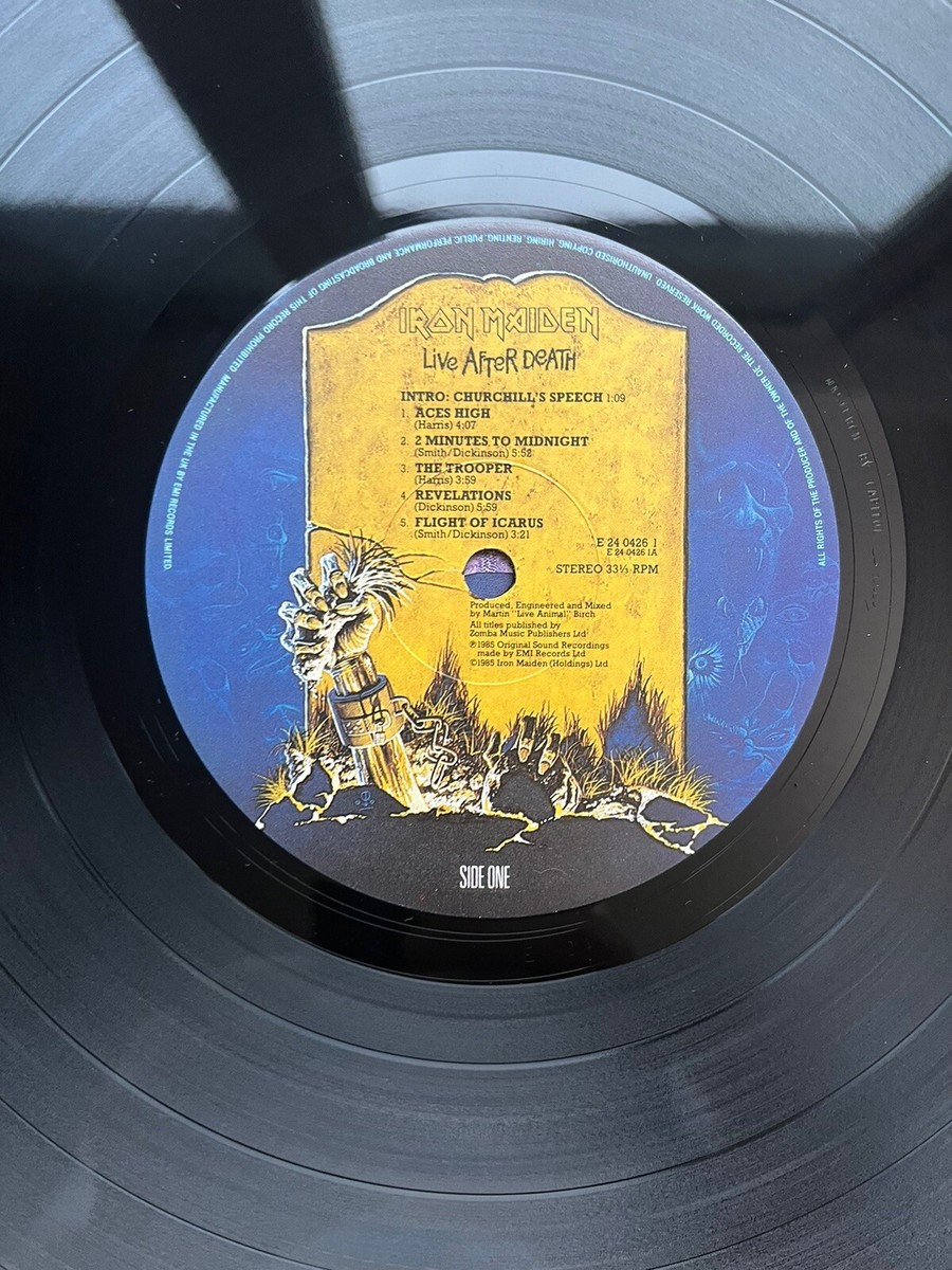 Iron Maiden - Live After Death UK Inner ES 24 0426 3 RIP 1 | eBay UK