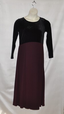 Linea by Louis Dell'Olio Regular Mixed Media Dress Size S Port/Black